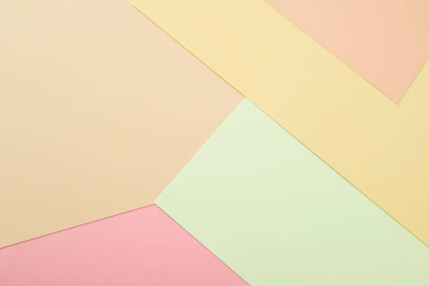 istock Flat lay, paper pastel colors for texture background. Colored paper arranged for background 2206384606