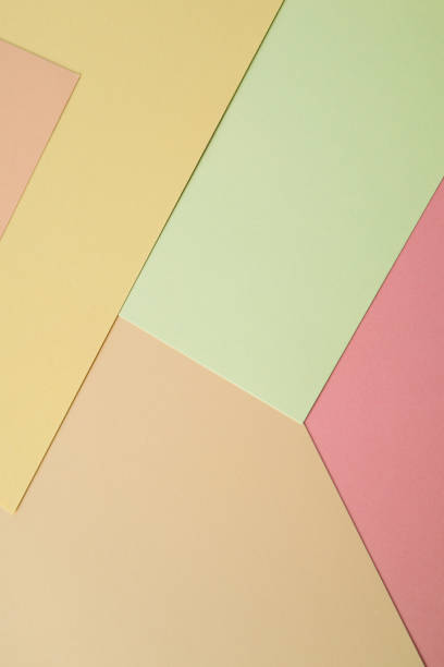 istock Flat lay, paper pastel colors for texture background. Colored paper arranged for background 2206384624