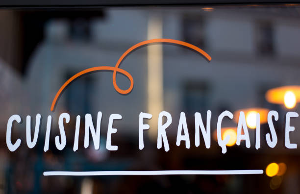 Paris, France: Sign on Window Reading 
