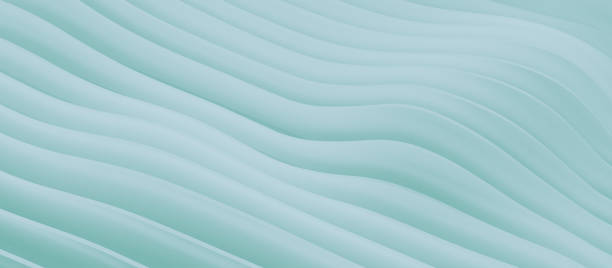 istock Wavy lines pattern design template. Diagonal curved gradient layered shapes abstract 3d rendering background 2206397856