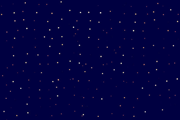 Golden dots resembling stars spread across a dark blue background, creating a serene pattern.