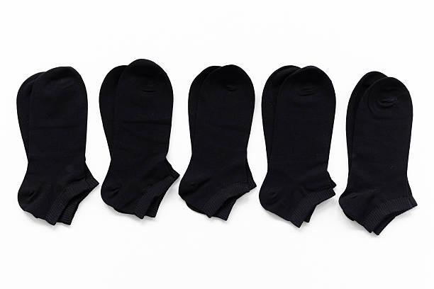 istock black unisex short sock on a white background 5 pairs 2206401114