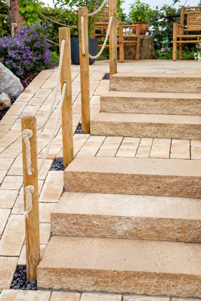 istock Natural stone garden stairs 2206401778