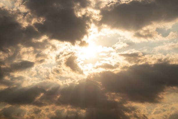 Clouds in the sky in Ukraine as a background close-up