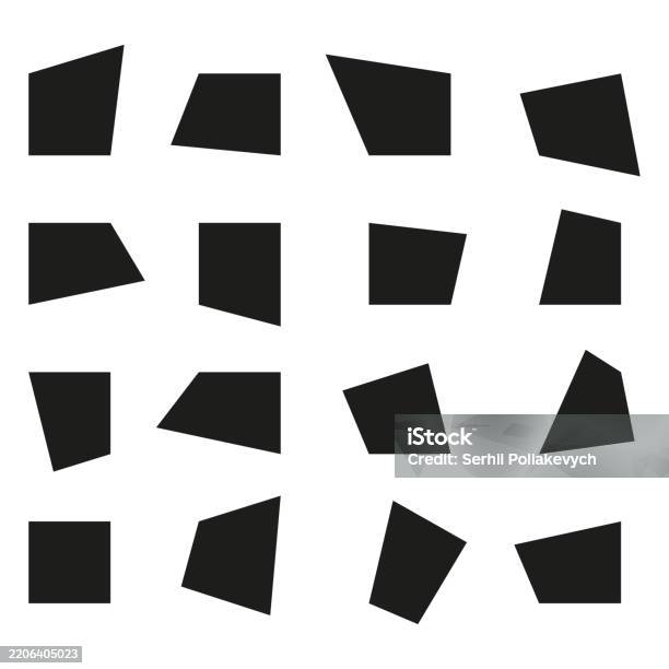 Irregular Form Vector Polygon Shape Set Irregular Form Collection Geometric Block Variety ...