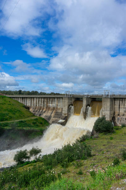 istock Monte Novo Dam creating a powerful water discharge. 2206405678