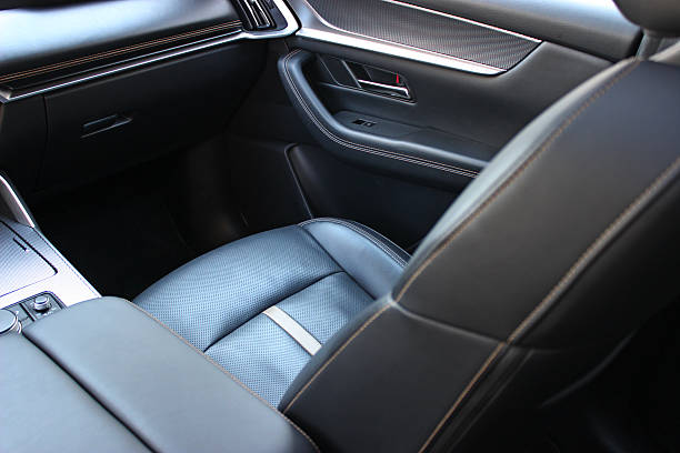 istock The passenger seat inside the car is covered in expensive leather with perforations for cooling and heating 2206413138