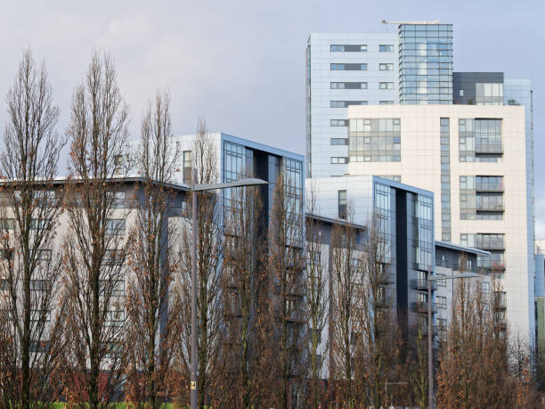istock Modern high rise flats at Glasgow Harbour 2206417485