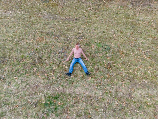 istock Shirtless man enjoy in nature 2206423930