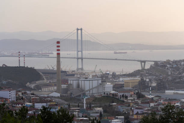 istock the image of a city with air pollution 2206439688
