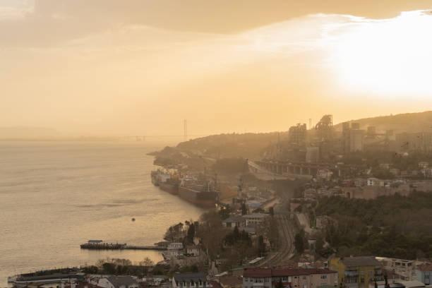 istock the image of a city with air pollution 2206439696