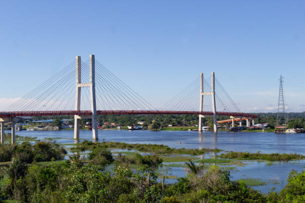 istock Panoramic view of the bridge over the Nanay River 2206445530
