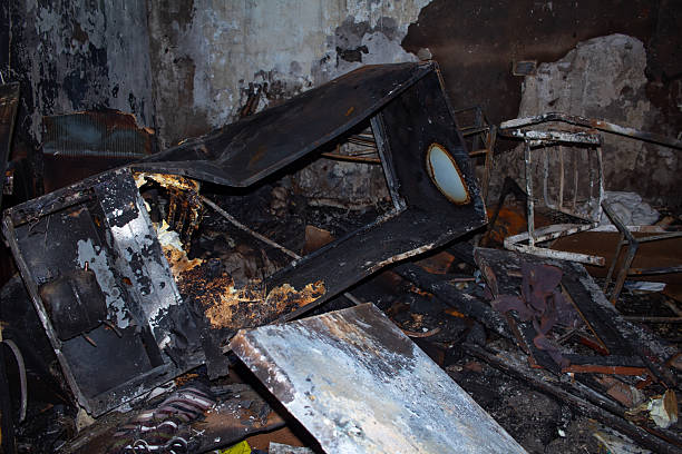 istock A burned out room with a black box on the floor 2206455460