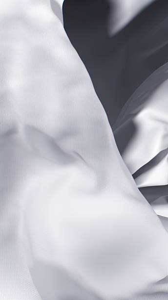 istock Crumpled fabric textures merge and twist in a stormy grayscale abstraction. 2206455674