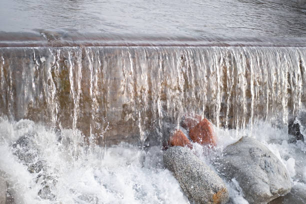 Close up of water in river background