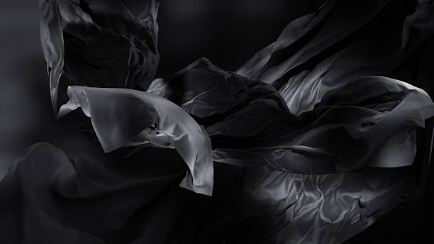 istock A silky, shadowy texture creates an atmospheric and fluid composition.
– Smooth black material twists gently in an abstract visual. 2206461784