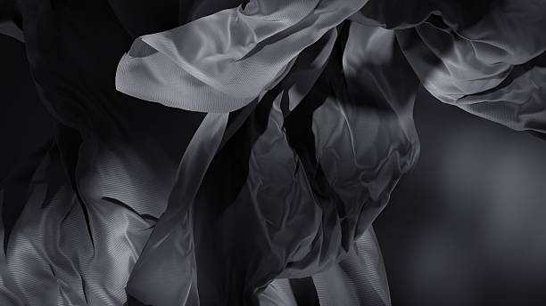 istock A minimalist wave of cloth rolls in sculptural silence. 2206461834
