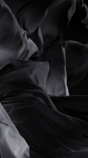 istock Black silk morphs into an abstract emotional field. 2206462298