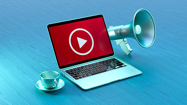 istock Video Marketing Laptop Megaphone Announcement 2206462395