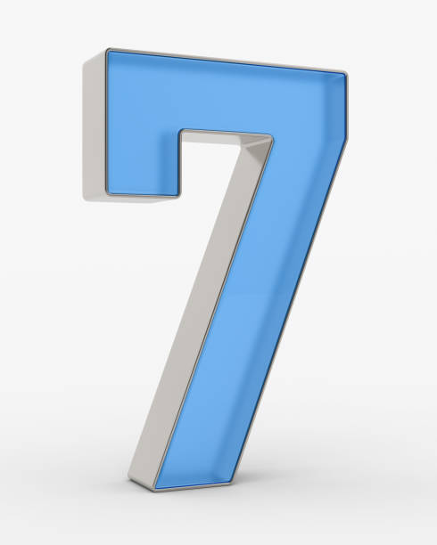 istock Number seven on white background. Isolated 3D illustration 2206463071