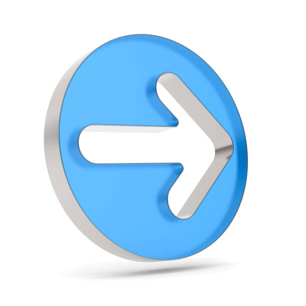 Blue arrow pointing up to the left.