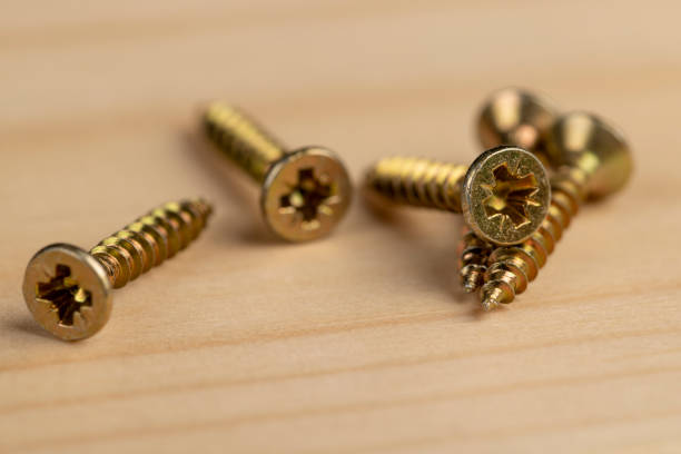 istock golden metal self tapping screws for construction work 2206464184