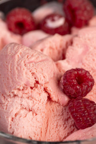 istock sweet frozen red ice cream with raspberry flavor 2206464203