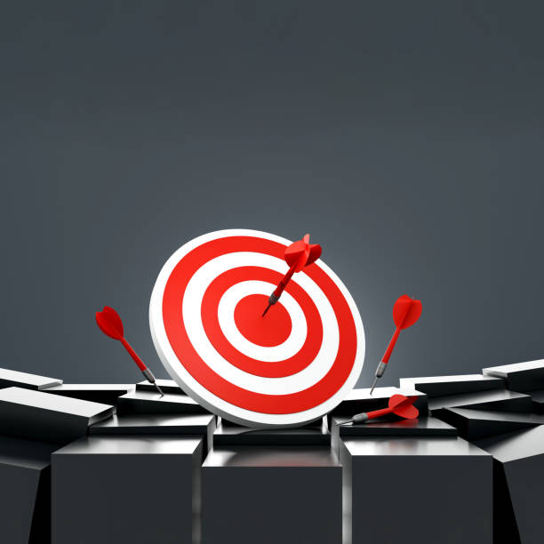 istock Business Strategy and Success Concept with Chess and Target. 3D illustration 2206467356