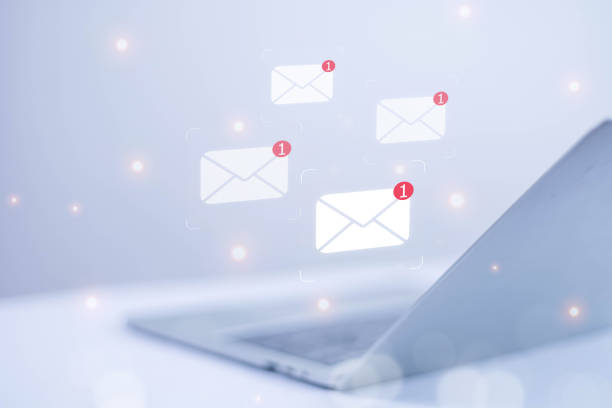 istock Business email uses technology to send messages, has a mailbox, uses marketing, works on icons, delivers on computers and digital networks, and has a communication channel for receiving newsletters. 2206468686