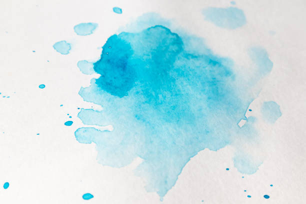 istock Abstract watercolor paint highlighted on a white background. Artistic spots made by hand are used as an element of decorative decoration or background. 2206469346