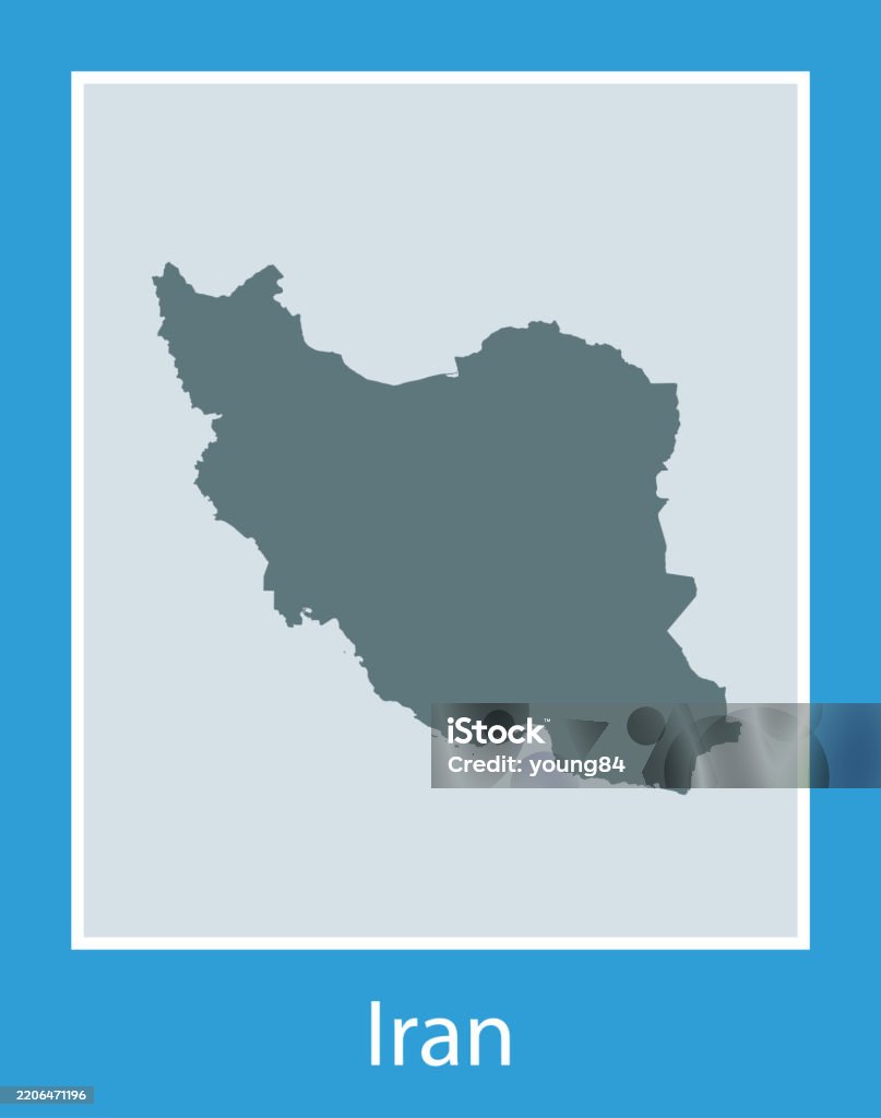 Iran Map Only Iran Map Stock Illustration - Download Image Now - Asia, Backgrounds ...