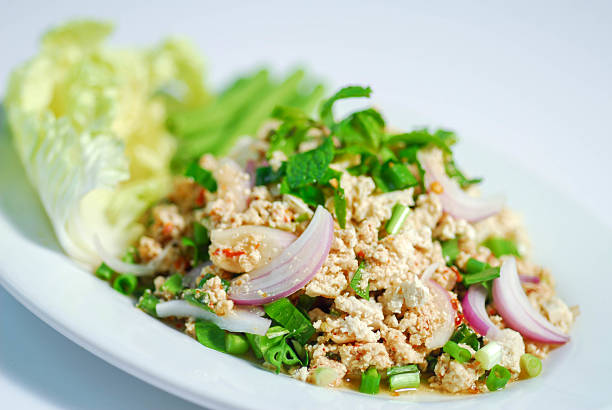 istock Larb Moo, Spicy minced pork salad, Spicy minced pork 2206472058