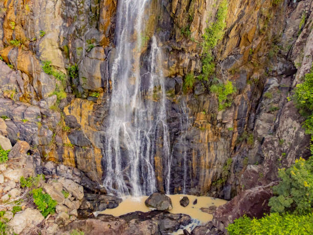 istock Waterfall at the top of the hill. 2206476406
