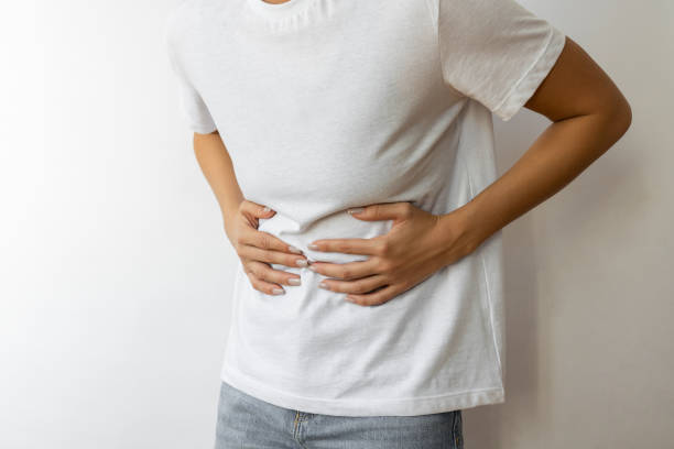 istock Unrecognizable female having stomach ache 2206476689