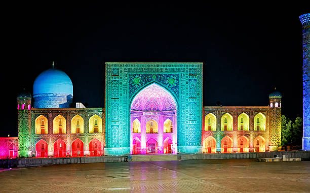 istock Colorful Registan square in Samarkand, Uzbekistan. Samarqand by night. 2206478008