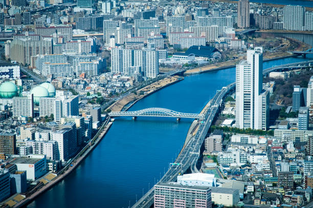 Aerial view of Tokyo from Tokyo Sky tree.