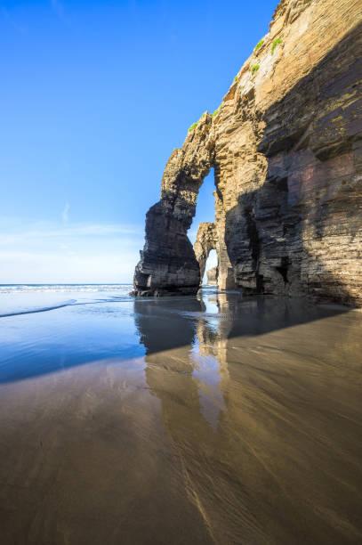 istock Cliff formations on Cathedral Beach,Playa de las Catedrales, Ribadeo, Galicia, Spain. 2206480334