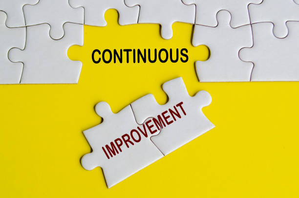istock Top view of Continuous Improvement text on jigsaw puzzle. Business strategy and improvement concept. 2206480335