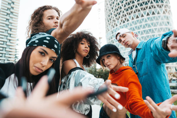 istock Hip hop dancers in a modern environment 2206481329