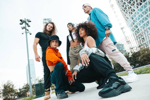 istock Hip hop dancers in a modern environment 2206481415