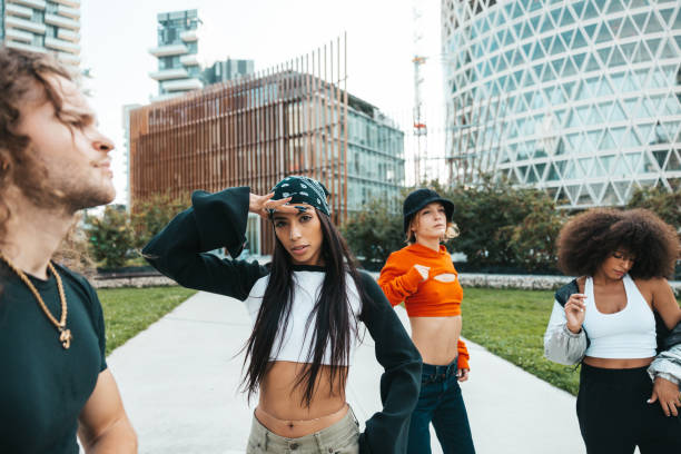 istock Hip hop dancers in a modern environment 2206481512