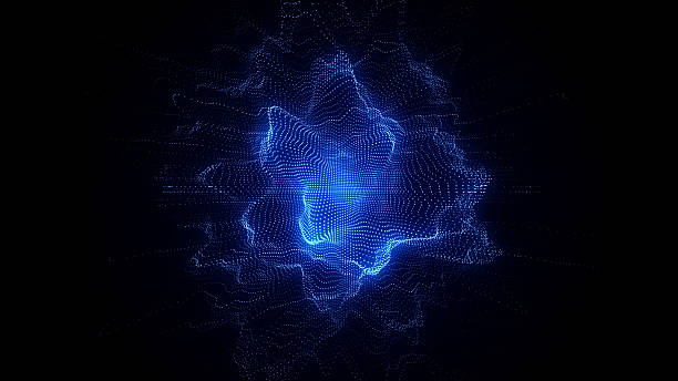 istock Digital technology wave. Dark cyberspace with motion dots and lines. Futuristic digital background. Big data analytics. 3d rendering. 2206482718