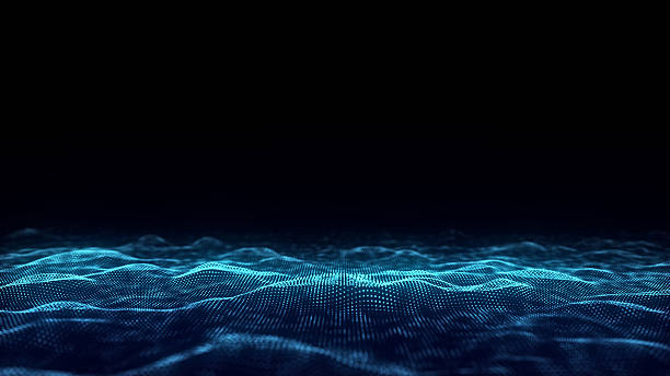 istock Digital technology wave. Dark cyberspace with motion dots and lines. Futuristic digital background. Big data analytics. 3d rendering. 2206482822