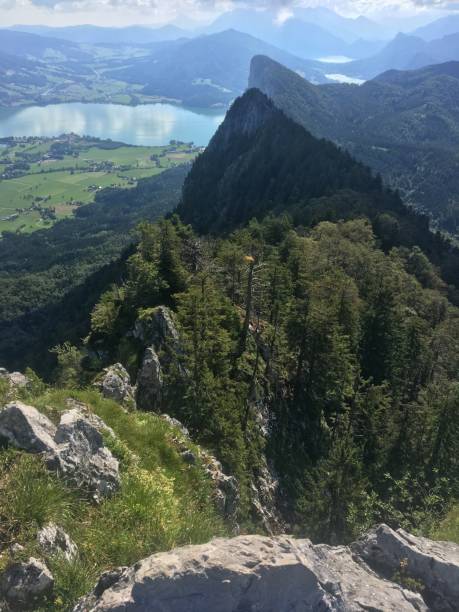 istock Mountain view over Drachenwand and Mondsee 2206485767