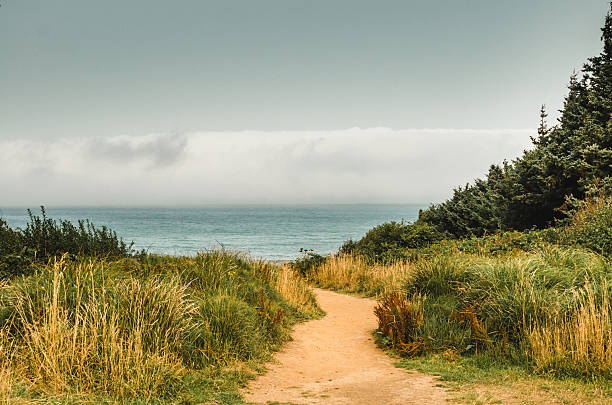 beach in oregon at dusk