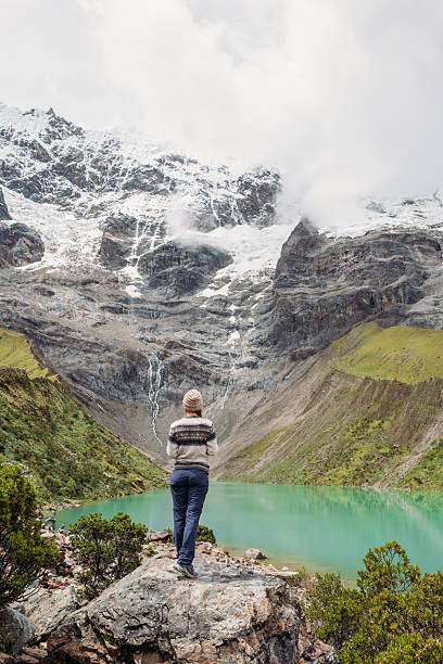 istock Person Admiring Scenic Mountain Lake View 2206496488