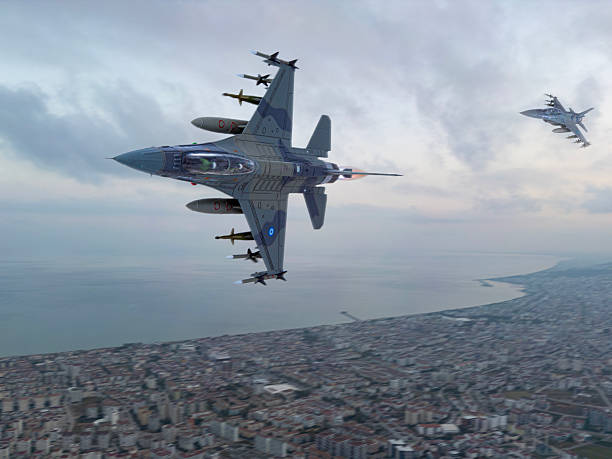 F-16B Fighter Jets in flight