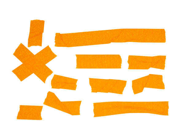 istock A set of orange tape elements 2206507858