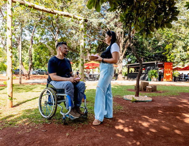 istock Casual Outdoor Dining with Diversity and Inclusion 2206508404