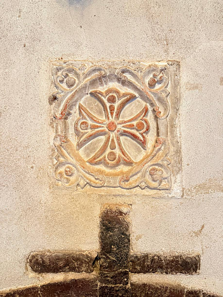 istock A shot of an ancient cross inside an ancient monastery in Egypt. 2206511079